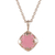 Rose quartz pendant necklace, 'Pink Fairy' - High-Polished Natural Rose Quartz Pendant Necklace