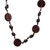 Collar largo con cuentas de madera - Collar largo con cuentas de madera marrón tallada a mano de la India