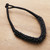 Collar de hilo de pedrería de algodón - Collar De Hilo De Cuentas De Algodón Oscuro Bohemio Hecho A Mano