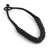 Collar de hilo de pedrería de algodón - Collar De Hilo De Cuentas De Algodón Oscuro Bohemio Hecho A Mano
