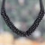 Collar de hilo de pedrería de algodón - Collar De Hilo De Cuentas De Algodón Oscuro Bohemio Hecho A Mano