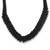 Collar de hilo de pedrería de algodón - Collar De Hilo De Cuentas De Algodón Oscuro Bohemio Hecho A Mano