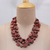 Wood beaded strand necklace, 'Sylvan Shapes' - Bohemian Brown Haldu Wood Beaded Strand Necklace