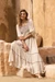 Embroidered cotton tiered dress, 'Bohemian Majesty' - Floral Embroidered Antique Ivory Cotton Maxi A-Line Dress