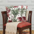 Embroidered cotton cushion covers, 'Vermilion Nature' (pair) - Pair of Embroidered Green and Red Cotton Cushion Covers