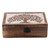Wood decorative box, 'Portrait of Prosperity' - Burnt Finished Tree of Life Mango Wood Decorative Box (image 2b) thumbail