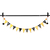 Wool felt garland, 'Trick or Treat Party' - Halloween-Themed Black and Yellow Wool Felt Garland