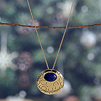 Lapis lazuli pendant necklace, Glowing Seer