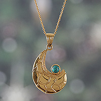 Brass pendant necklace, Serene Charmer