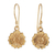 Brass dangle earrings, 'Floral Elation' - Spring-Themed Floral Brass Dangle Earrings from India