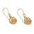 Brass dangle earrings, 'Floral Elation' - Spring-Themed Floral Brass Dangle Earrings from India