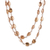 Rose gold-plated link strand necklace, 'Glorious Beans' - High-Polished 22k Rose Gold-Plated Link Strand Necklace