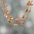 Rose gold-plated link strand necklace, 'Glorious Beans' - High-Polished 22k Rose Gold-Plated Link Strand Necklace