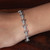 Rhodium-plated cubic zirconia link bracelet, 'Tender Friends' - Rhodium-Plated Bug-Themed Link Bracelet with Cubic Zirconia