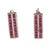 Rhodium-plated ruby drop earrings, 'Path to Love' - Artisan-Made Rhodium-Plated One-Carat Ruby Drop Earrings