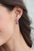 Rhodium-plated ruby drop earrings, 'Path to Love' - Artisan-Made Rhodium-Plated One-Carat Ruby Drop Earrings