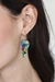 Vitreous enamel and copper dangle earrings, 'Peacock Feather Glory' - Vitreous Enamel on Copper Peacock Feather Dangle Earrings