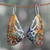 Vitreous enamel and copper dangle earrings, 'Vibrant Wings' - Vitreous Enamel on Copper Butterfly Wings Dangle Earrings