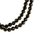 Onyx beaded necklace, 'Immortal Om' - Handmade Om-Inspired Onyx Beaded Long Necklace from India