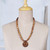 Collar colgante con cuentas de madera - Collar Colgante Tradicional De Madera De Tulsi Jagannatha Con Cuentas