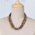 Wood beaded necklace, 'Memories of Siddhartha' - Handmade Bodhi Fig Wood and Resin Beaded Necklace from India
