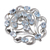 Rhodium-plated blue topaz brooch pin, 'Iridescent Wonder' - Rhodium-Plated High-Polished 16-Carat Blue Topaz Brooch Pin