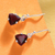 Garnet dangle earrings, 'Gem of Lovers' - Natural 5-Carat Triangle Garnet Dangle Earrings from India