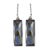 Labradorite dangle earrings, 'Idol of Clarity' - Polished 28-Carat Checkerboard Labradorite Dangle Earrings