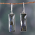 Labradorite dangle earrings, 'Idol of Clarity' - Polished 28-Carat Checkerboard Labradorite Dangle Earrings