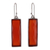 Carnelian dangle earrings, 'Idol of Courage' - Natural 28-Carat Checkerboard Cut Carnelian Dangle Earrings