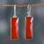 Carnelian dangle earrings, 'Idol of Courage' - Natural 28-Carat Checkerboard Cut Carnelian Dangle Earrings