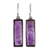 Amethyst dangle earrings, 'Idol of Wisdom' - Faceted 28-Carat Checkerboard Cut Amethyst Dangle Earrings