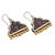 Ceramic chandelier earrings, 'Jaipur Pyramid' - Classic Jaipur-Themed Ceramic Chandelier Earrings from India