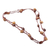 Wood long station necklace, 'Starry Forest' - Star-Themed Bohemian Brown Haldu Wood Long Station Necklace