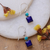 Lapis lazuli and calcite dangle earrings, 'Royal Fusion' - Modern Lapis Lazuli Calcite Sterling Silver Dangle Earrings