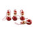 Wood ornaments, 'Santa Gathering' (set of 4) - Santa-Themed 4-Piece Painted Pala Indigo Wood Ornament Set