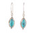 Calcite dangle earrings, 'Heavenly Flare' - Sterling Silver Dangle Earrings with Calcite Stone Cabochons