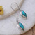 Calcite dangle earrings, 'Heavenly Flare' - Sterling Silver Dangle Earrings with Calcite Stone Cabochons