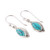 Calcite dangle earrings, 'Heavenly Flare' - Sterling Silver Dangle Earrings with Calcite Stone Cabochons