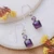 Amethyst	dangle earrings, 'Wise Fusion' - Geometric-Themed Birthstone Amethyst Stone Dangle Earrings