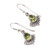 Pendientes colgantes de peridoto - Pendientes naturales de 1 quilates peridot colgados con acentos clásicos