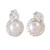 Cultured pearl stud earrings, 'Pearly Love' - Sea-Inspired Cream Cultured Pearl Stud Earrings from India