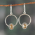 Citrine dangle earrings, 'Cycles of Radiance' - Silver Dangle Earrings with Two-Carat Oval Citrine Gemstones