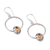 Citrine dangle earrings, 'Cycles of Radiance' - Silver Dangle Earrings with Two-Carat Oval Citrine Gemstones