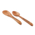 Wood serving utensils, 'Happiness is Homemade' (set of 2) - Fair Trade Handmade Polished Neem Wood Serving Utensil Set