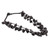 Hand-carved beaded statement necklace, 'Bohemian Night' - Hand-Carved and Painted Black Beaded Statement Necklace