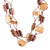 Wood beaded long strand necklace, 'Alluring Union' - Bohemian Long Strand Necklace with Polished Wooden Beads