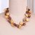 Wood beaded long strand necklace, 'Alluring Union' - Bohemian Long Strand Necklace with Polished Wooden Beads