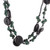 Wood beaded long strand necklace, 'Precious Harmony' - Painted Green Black-Hued Wood Beaded Long Strand Necklace