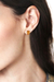 Gold-plated citrine stud earrings, 'Glorious Solar Gleam' - Indian-Made 22k Gold-Plated 3-Carat Citrine Stud Earrings